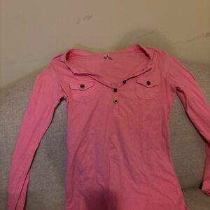 Pink Kids Long Sleeve Shirt